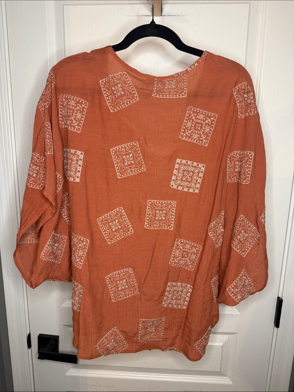 Daytrip Rust Print Drawstring Tunic - Picture 7 of 7